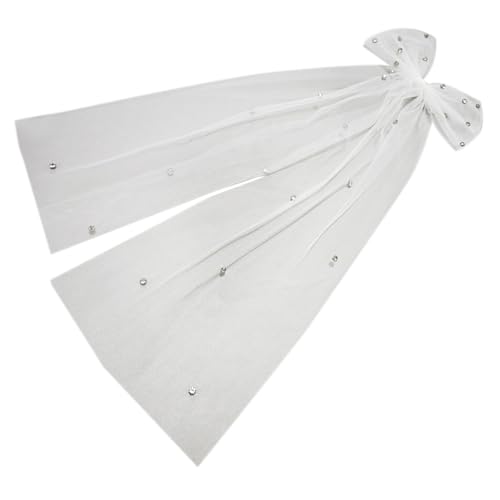 Moderne Strasssteine ​​Bowknot Schleier Haarteil Bequeme Haarclip Kopfbedeckung Für Brautjungfer Oder Braut Bei Verlobungsfeiern Abendkleid Haare Clip von Laikoutd