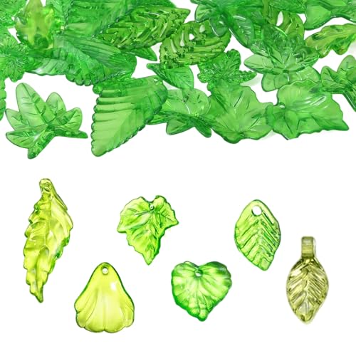 Nature Inspirierte Grüne Blattohrschmuck Atmungsaktive Acrylmaterial von Laikoutd