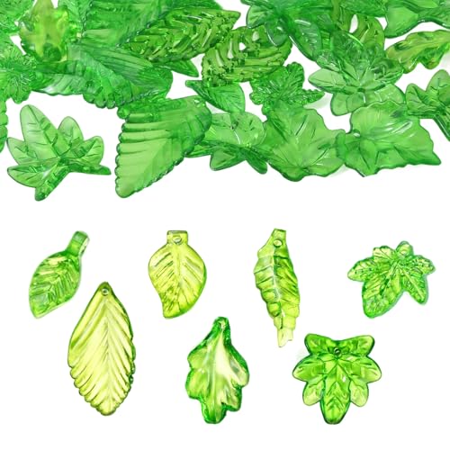 Nature Inspirierte Grüne Blattohrschmuck Atmungsaktive Acrylmaterial von Laikoutd