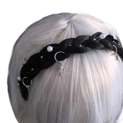 Punk Styles Anhänger Twisted Braid Stirnband Kostüm Haarband Praktische Freundliche Haarzubehör Für Frauen Mädchen Täglich Kleidung von Laikoutd