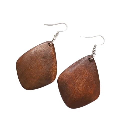 Retro Stile Holzohrringe Leicht Und Stilvoll Ideal Für Und Winteroutfit von Laikoutd