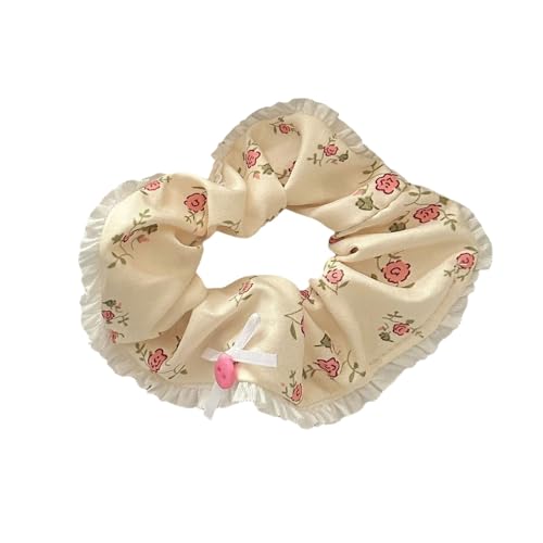 Stilvolle Blumenrückte Spitzenverkleidung Weiches Dehnbares Haar Bindet Haarzubehör Haarstücke Für Frauen Mädchen Jeden Gebrauch von Laikoutd