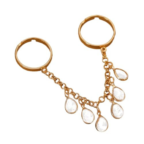 Stilvolle Verstellbare Öffnungsringe Geometrische Fransen Design Legierung Textur Schmuck Für Alltägliche Und Party Outfits Verknüpfter Fingerschmuck von Laikoutd