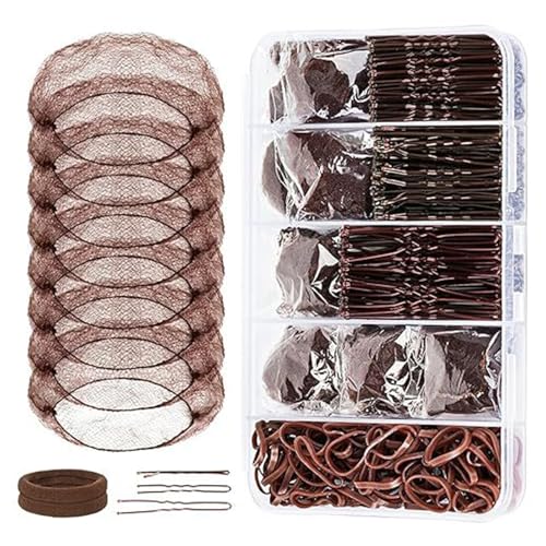 Tanzhaarstyling Werkzeugset 100 U Form Stifte 50 Haarnadel 100 Elastische Gummibänder 8 Unsichtbares Netz Und 2 Krawatten Haarnadeln Set Set von Laikoutd