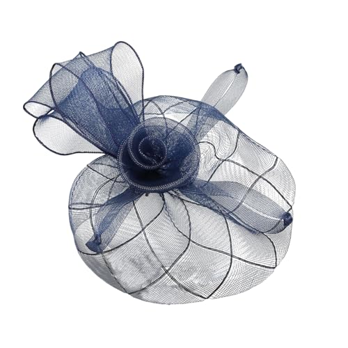 Verstellbare Teaparty-Kopfbedeckung für Frauen mit durchsichtigem Tüll-Blumen-Design, Brautparty, Haarspange für Hochzeitsveranstaltungen von Laikoutd