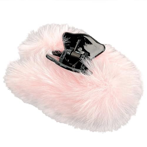 Laikoutd Winter Lint Haarklauenklammern Kunstpelzklauenclip Eleganter Acryl Barrette Frauen Haarklammern Kopfspeise Haarzubehör Sicheres Haarstyling Werkzeug von Laikoutd