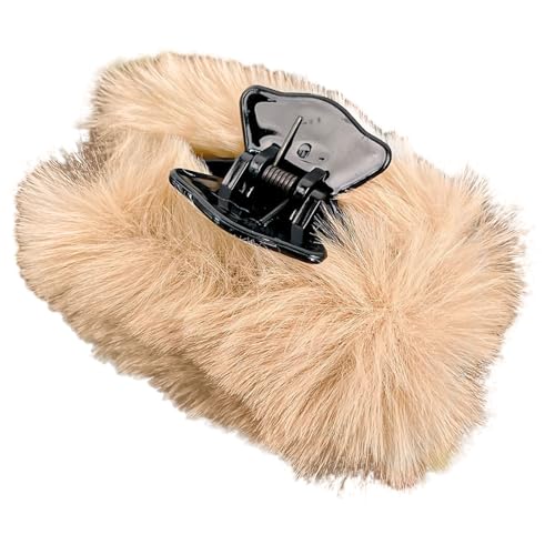 Laikoutd Winter Lint Haarklauenklammern Kunstpelzklauenclip Eleganter Acryl Barrette Frauen Haarklammern Kopfspeise Haarzubehör Sicheres Haarstyling Werkzeug von Laikoutd