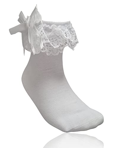 Baby/Mädchen 2er packung weiß Super Weich Spitze Rüschen Knöchelsocken Alter 1 2 3 4 5 6 7 - Weiß, 3-5 Jahre Baby/Mädchen 2er packung weiß Super Weich Spitze Rüschen Knöchelsocken Alter 1 2 3 4 5 6 7 - Weiß, 3-5 Jahre von Laili