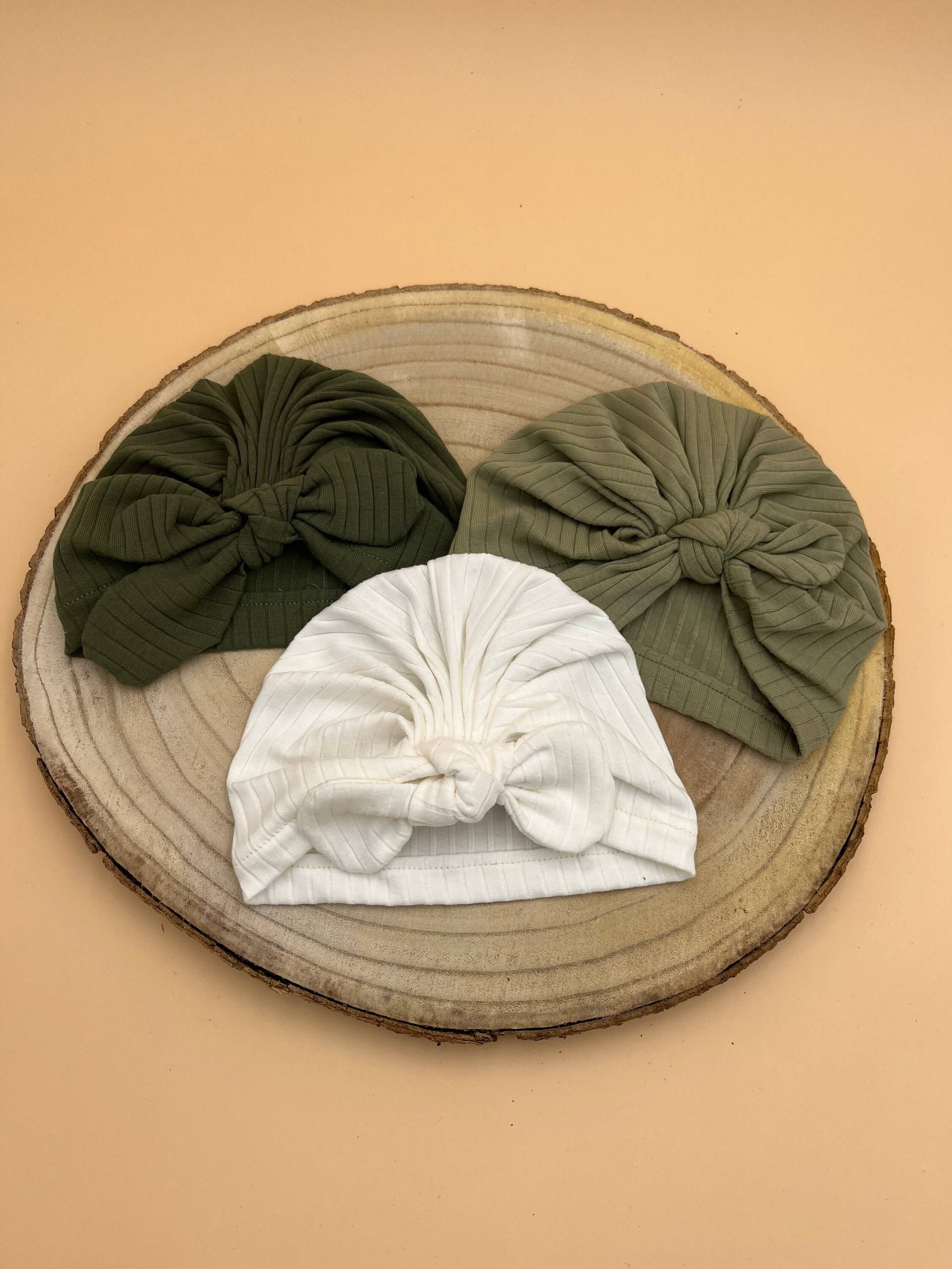 Handmade Babymütze/Handgenähte Turbanmütze Aus Ripp Baumwolljersey von Lailistyle