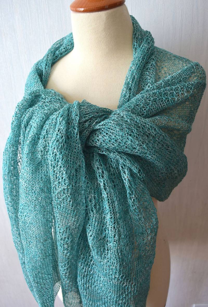 Leinen Wrap Hellgrün Mint Weiß Gestrickte Naturspitze Schal Natürliche Frühling Sommer Frauen Accessoire Leinen Wrap Hellgrün Mint Weiß Gestrickte Naturspitze Schal Natürliche Frühling Sommer Frauen Accessoire von LaimaShop