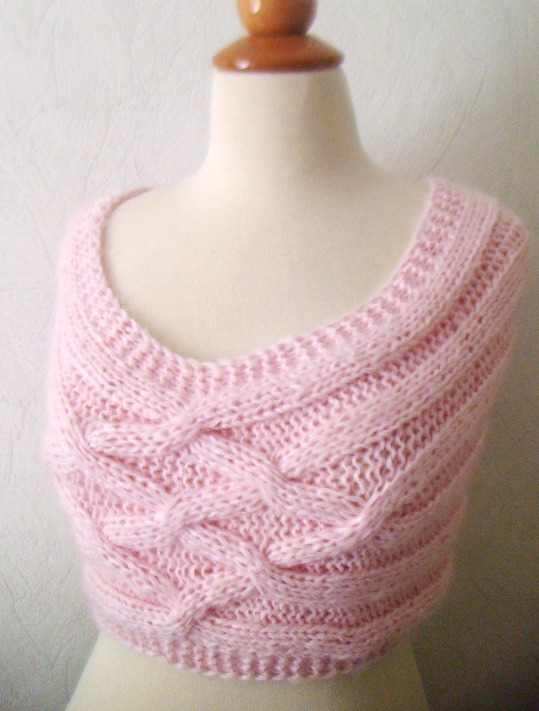 Loop/Schulterwärmer Hellrosa Mohair Romantisch Luxuriös von LaimaShop