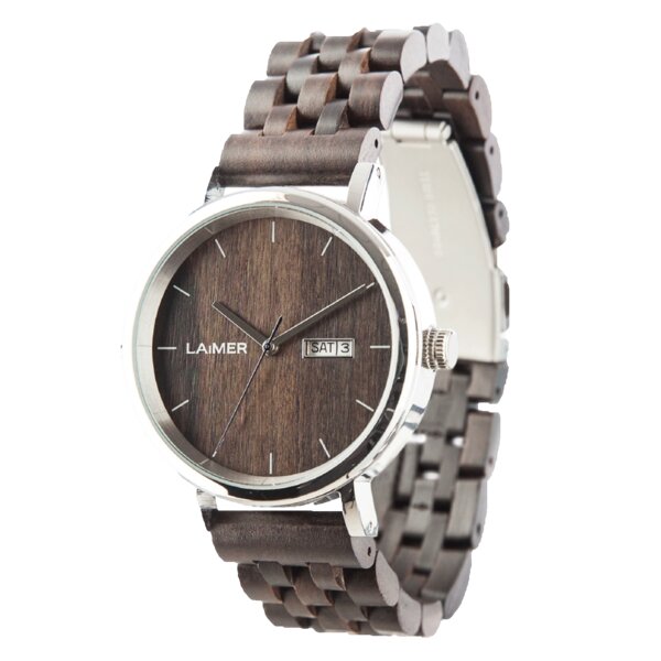 LAiMER Herren Automatik Holzuhr RAUL - Ø 42mm - Sandelholz von Laimer