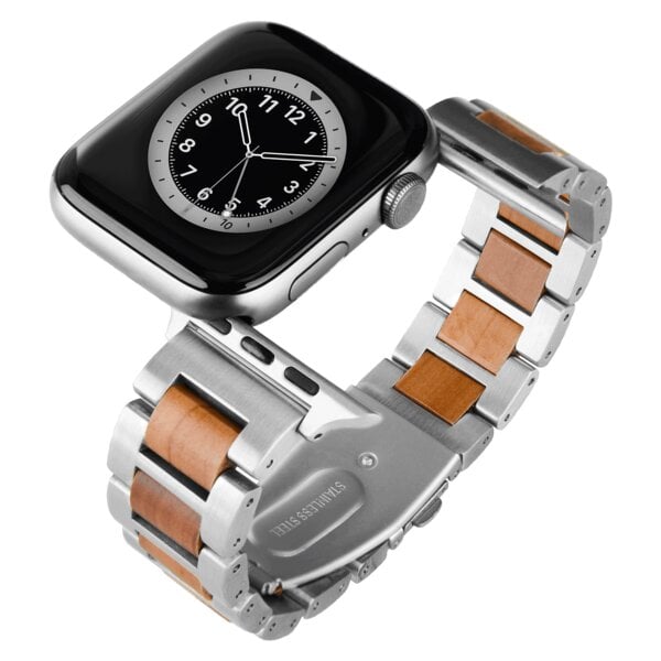 LAiMER Smartwatch Uhrband ATHENS - Apfelholz - kompatibel mit Apple Watch von Laimer