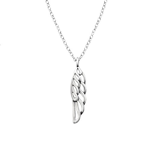 Laimons Damen-Anhänger mit Kette Engels-Flügel oxidiert Sterling Silber 925 von Laimons