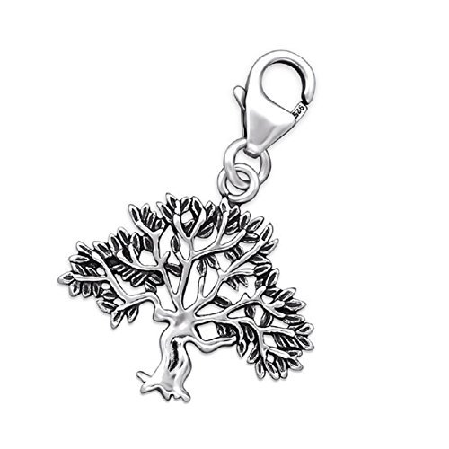 Laimons Damen-Charm Anhänger Lebens-Baum oxidiert Sterling Silber 925 von Laimons