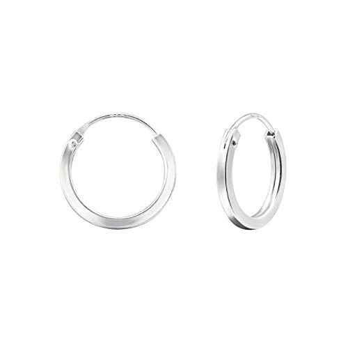 Laimons Damen-Creole Basic eckig 12mm Stärke 2mm glanz aus Sterling Silber 925 von Laimons