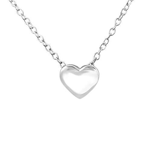 Laimons Damen Halskette Anhänger Herz Herzchen Design 7 mm und Kette 45cm Sterling Silber 925 von Laimons