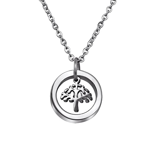 Laimons Damen-Halskette Kette 50 cm mit Anhänger Baum des Lebens 13 mm x 13 mm aus Edelstahl von Laimons