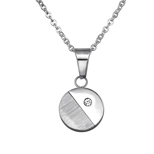 Laimons Damen-Halskette Kette 50 cm mit Anhänger Yin Yang 12 mm x 12 mm aus Edelstahl von Laimons