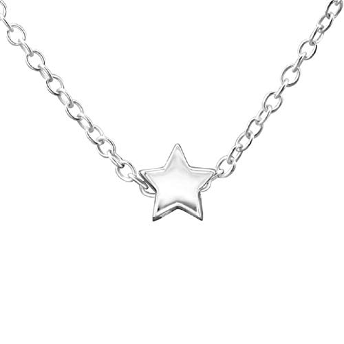 Laimons Damen-Halskette Stern 5mm glanz mit Kette 45cm Sterling Silber 925 von Laimons
