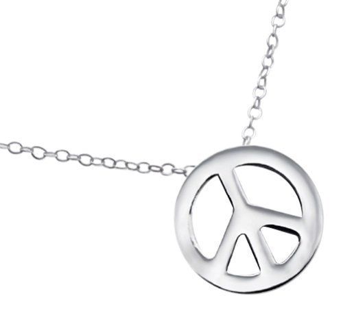 Laimons Damen-Halskette peace glanz mit Kette 45cm Sterling Silber 925 von Laimons