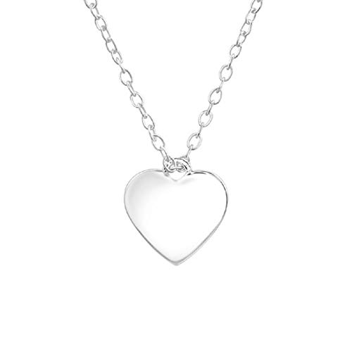 Laimons Damen-Halskette zartes Herz Gravierbar mit Kette 45cm glanz Sterling Silber 925 von Laimons