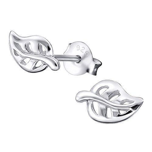 Laimons Damen-Ohrstecker Blatt Design glanz klein Sterling Silber 925 von Laimons