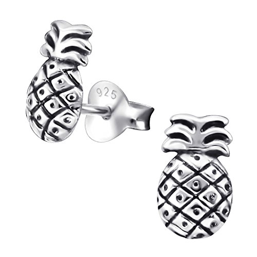 Laimons Damen-Ohrstecker Damenschmuck Ananas oxidiert Sterling Silber 925 von Laimons