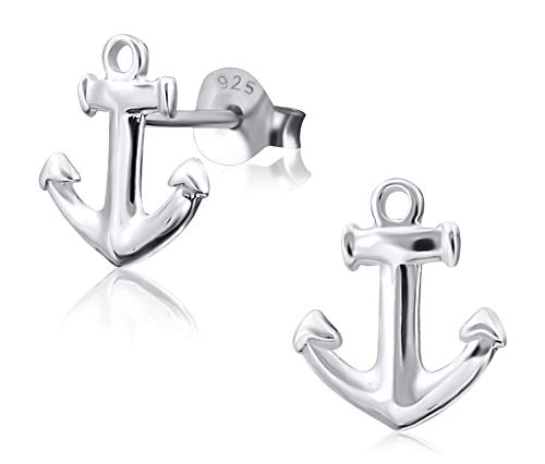 Laimons Damen-Ohrstecker Ohrringe Maritim Damenschmuck Anker 10mm glanz Sterling Silber 925 von Laimons