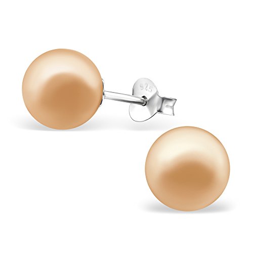 Laimons Damen-Ohrstecker Damenschmuck Kugel Ball 8mm in orange glanz Sterling Silber 925 Laimons Damen-Ohrstecker Damenschmuck Kugel Ball 8mm in orange glanz Sterling Silber 925 von Laimons