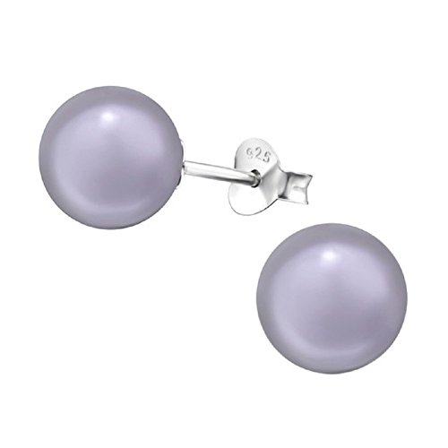 Laimons Damen-Ohrstecker Damenschmuck Kugel Hell Blau, Lila Sterling Silber 925 von Laimons