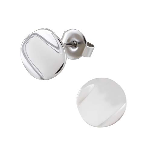 Laimons Damen-Ohrstecker Damenschmuck Scheibe Platte glanz Edelstahl von Laimons