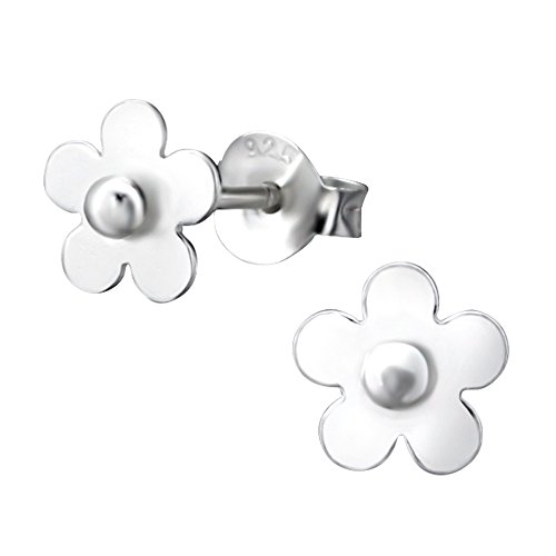 Laimons Damen-Ohrstecker Design Blume matt glanz Sterling Silber 925 von Laimons