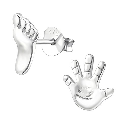 Laimons Damen-Ohrstecker Hand und Fuss glanz Sterling Silber 925 von Laimons