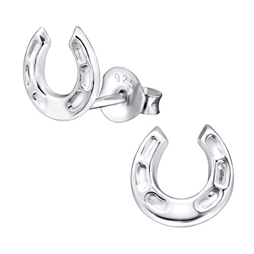 Laimons Damen-Ohrstecker Hufeisen Glücksbringer glanz Sterling Silber 925 von Laimons