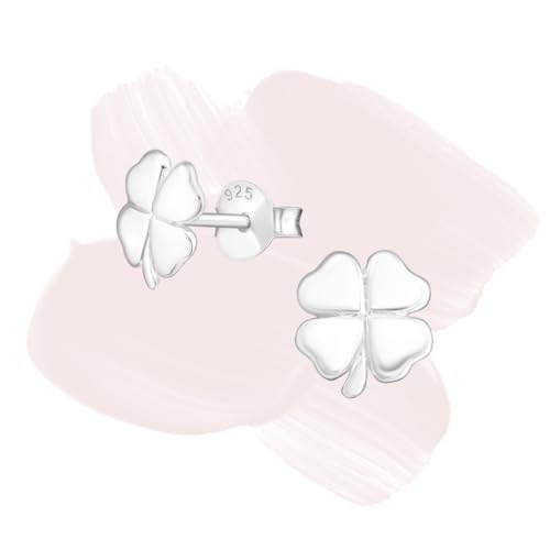 Laimons Damen-Ohrstecker Kleeblatt glanz Sterling Silber 925 von Laimons
