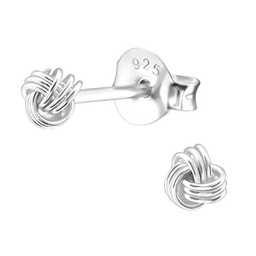 Laimons Damen-Ohrstecker Knoten glanz Sterling Silber 925 von Laimons