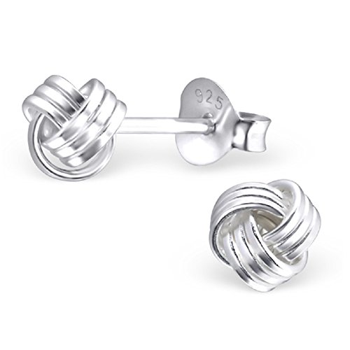 Laimons Damen-Ohrstecker Knoten glanz Sterling Silber 925 von Laimons