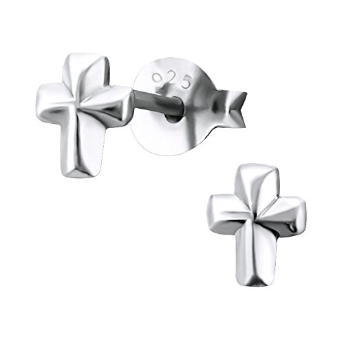 Laimons Damen-Ohrstecker Kreuz Design glanz Sterling Silber 925 von Laimons