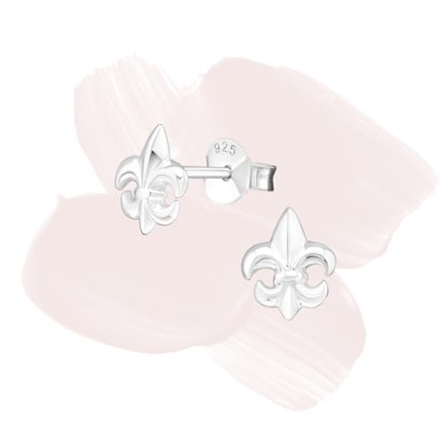 Laimons Damen-Ohrstecker Lilie fleur de lis glanz Sterling Silber 925 von Laimons