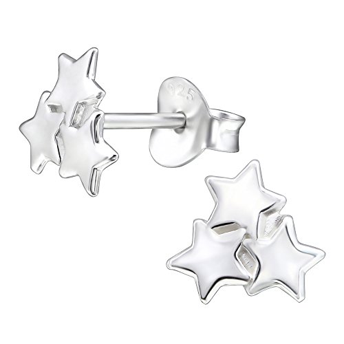 Laimons Damen-Ohrstecker Ohrringe Damenschmuck Stern in glanz Sterling Silber 925 von Laimons