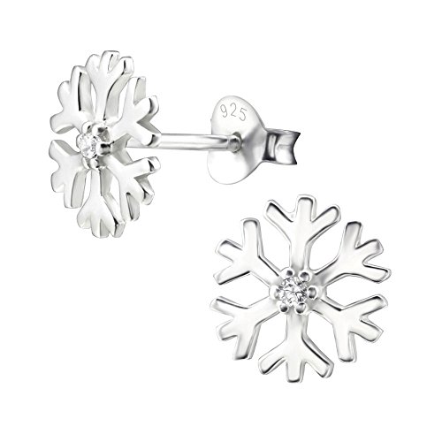 Laimons Damen-Ohrstecker Schneeflocke mit Zirkonia Sterling Silber 925 von Laimons