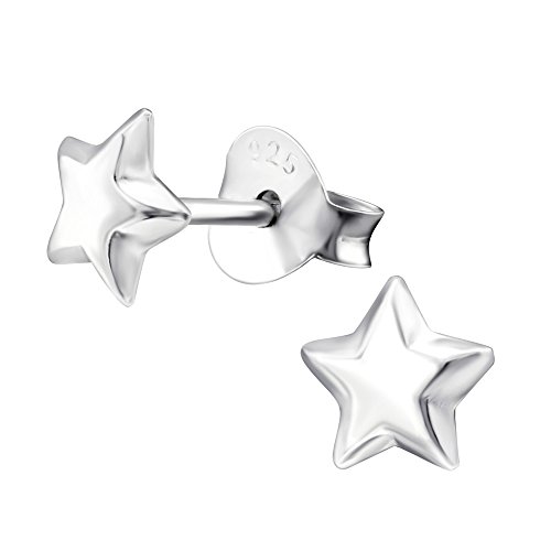Laimons Damen-Ohrstecker Stern in glanz Sterling Silber 925 von Laimons