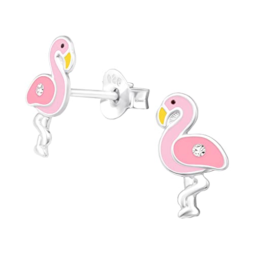 Laimons Kinder Mädchen-Ohrstecker Flamingo Vogel Tier 6 mm x 11 mm Rosa mit Glitzer aus Sterling Silber 925 Laimons Kinder Mädchen-Ohrstecker Flamingo Vogel Tier 6 mm x 11 mm Rosa mit Glitzer aus Sterling Silber 925 von Laimons