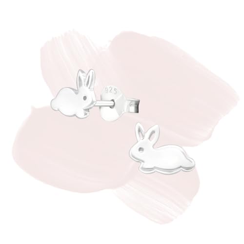Laimons Mädchen Kids Kinder-Ohrstecker Ohrringe Kinderschmuck Hase Häschen Kaninchen 7mm glanz aus Sterling Silber 925 von Laimons