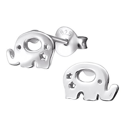 Laimons Mädchen Kids Kinder-Ohrstecker Ohrringe Kinderschmuck Elefant Tier süß glanz aus Sterling Silber 925 von Laimons