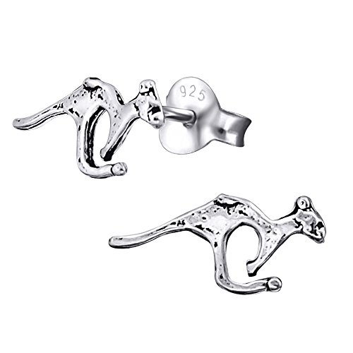 Laimons Mädchen Kids Kinder-Ohrstecker Ohrringe Kinderschmuck Känguru Tier oxidiert aus Sterling Silber 925 von Laimons