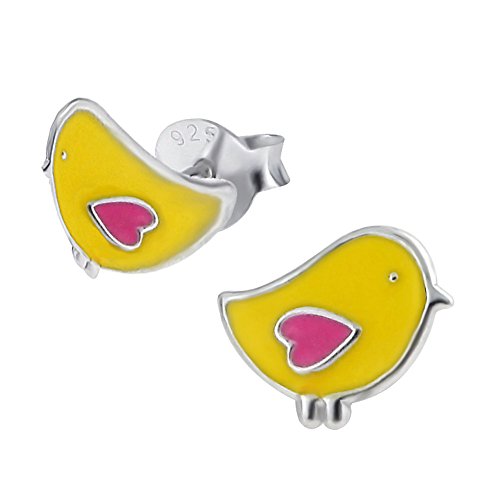 Laimons Mädchen Kids Kinder-Ohrstecker Ohrringe Kinderschmuck Küken Vogel Huhn gelb aus Sterling Silber 925 von Laimons