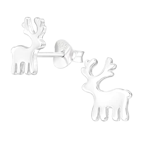 Laimons Mädchen Kids Kinder-Ohrstecker Ohrringe Kinderschmuck Reh Rehkitz Hirsch Hirschkalb Glanz aus Sterling Silber 925 von Laimons