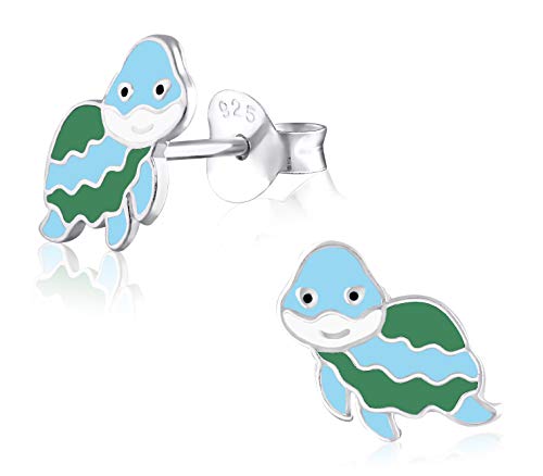 Laimons Mädchen Kids Kinder-Ohrstecker Ohrringe Kinderschmuck Schildkröte Reptil aus Sterling Silber 925 von Laimons